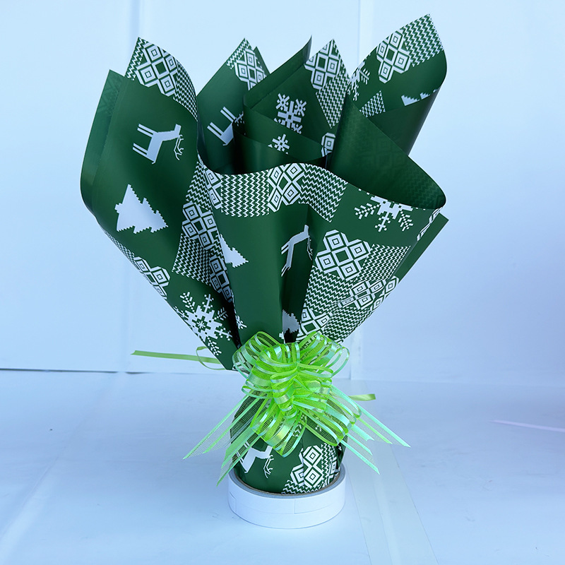 Navidad impermeable fruta regalo ramo floral papel de embalaje de Nochebuena regalos serie de regalos materiales DIY image 14