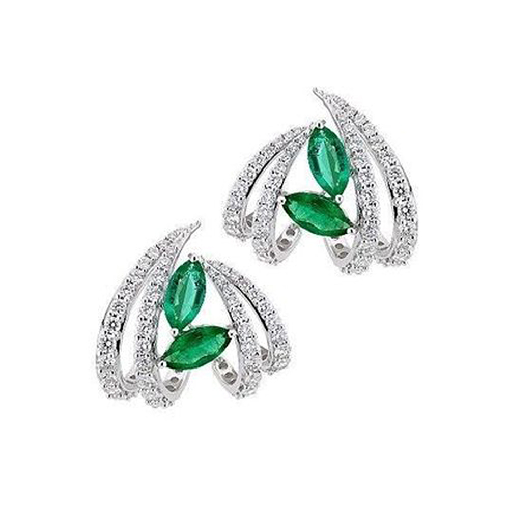 Geometric Zircon Gemstone Drop Earrings For Women Elegant Style_voghion.com