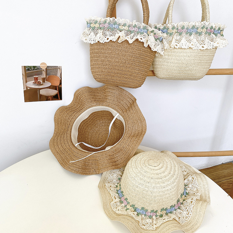 Sombreros para niños niñas sombreros de paja de verano niñas sombreros de pescador de verano bebé sombreros de playa