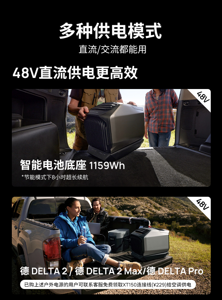 Ef Ecoflow Zhenghao Car Air Conditioner Wave2 Outdoor Mobile Air Conditioning Unit Set [Scratched Unit]