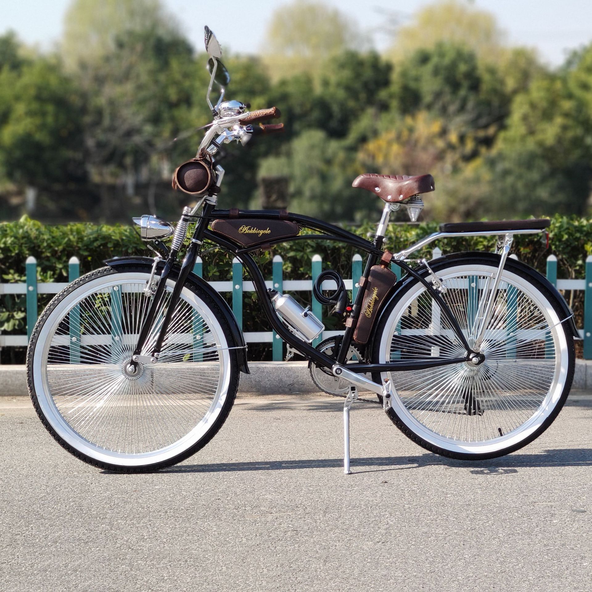 Vintage Luxury High-End Variable Speed Bicycle, Classic Harley Road Bike, Travel Beach Bike