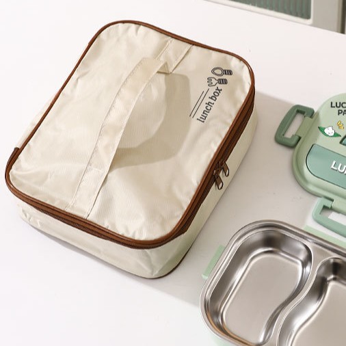 Fiambrera dividida para niños de acero inoxidable, caja de almuerzo portátil sellada a prueba de fugas, dibujos animados lindos, niños, estudiantes, escuela al aire libre