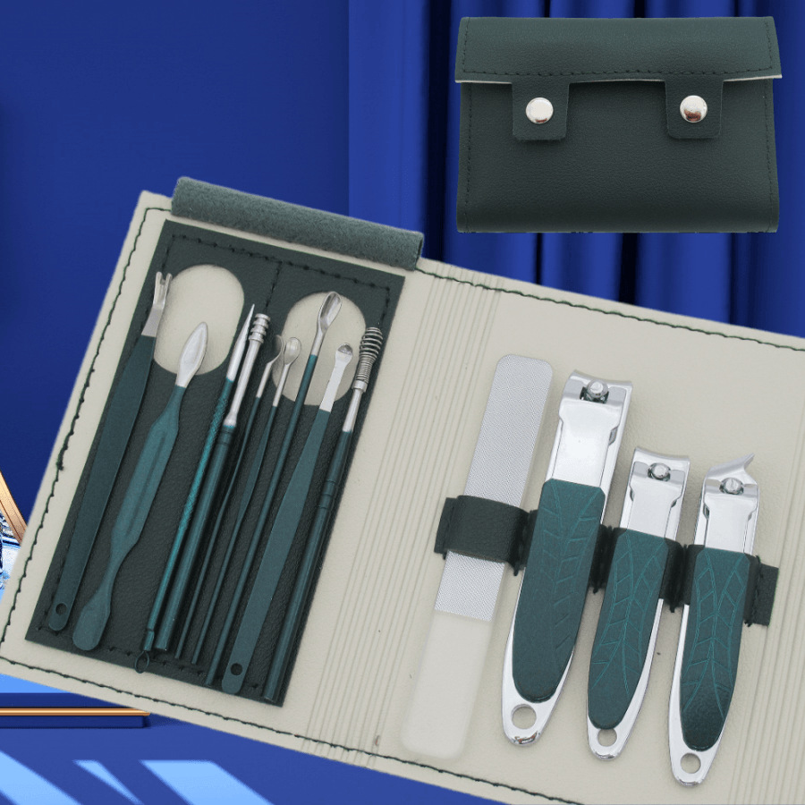 Juego de herramientas de uñas de acero inoxidable cuchillo de pedicura de 16 piezas cortador de belleza cortaúñas grandes cortaúñas cortador de orejas cortador de cejas