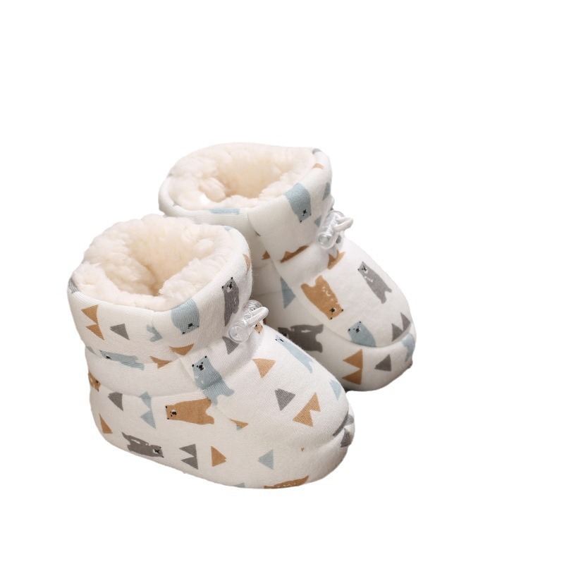 Li Haisheng zapatos de algodón de bebé de invierno 0-1 años de edad niños y niñas de dibujos animados lindo casual cálido Niño Zapatos