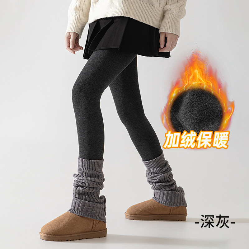 特大码棉竖条连裤袜纹打底袜灰色秋冬加大保暖收腹提臀一体裤代发|undefined