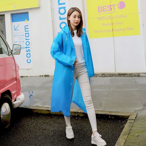 Non-disposable EVA raincoat thickened men's and women's fashionable outdoor poncho EVA adult and children's raincoat wholesale