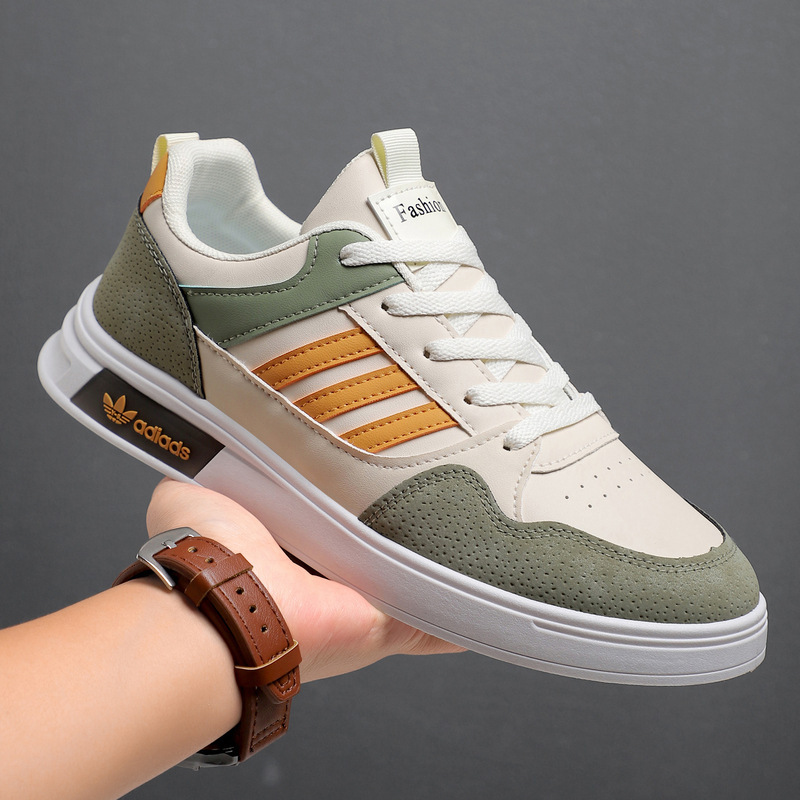 Adidas Brand Clearance Three-Stripe Men's Shoes, Versatile Casual Sneakers for Spring and Autumn, Student Sports Shoes, Three-Stripe White Sneakers