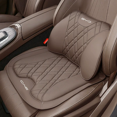 Headrest, Tang Dmi Memory Foam Seat Cushion - byd-1-seat-cushion-1-lumbar-support-kirin-brown
