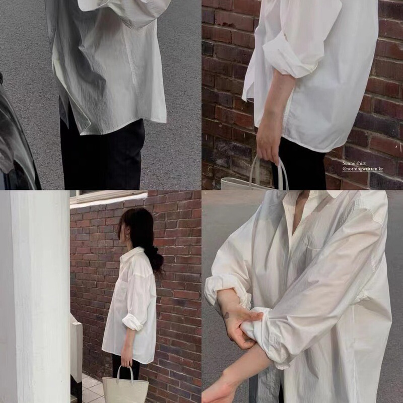 Now Ng Korean Dongdaemun Designer Nothing Written Pure Color Long-Sleeved Two-Color Shirt Now Ng Korean Dongdaemun Designer Nothing Written Pure Color Long-Sleeved Two-Color Shirt