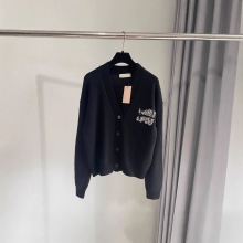 深圳南油高端女装秋季新款复古气质长袖V领针织衫