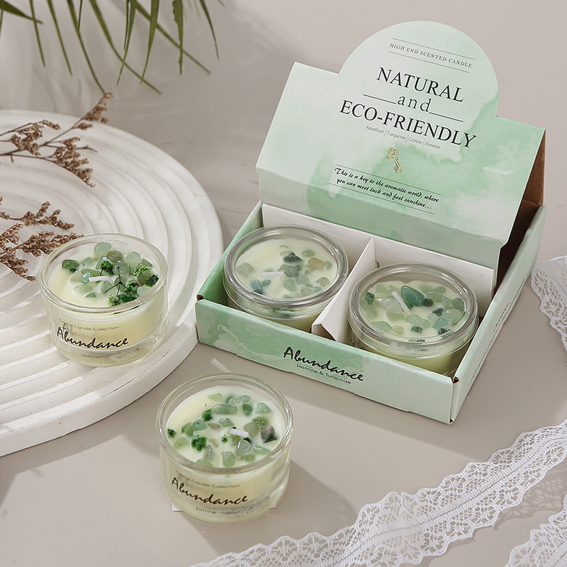 Duftkerze Im Glas Mit Kristallen Und Ätherischen Ölen Geschenk_voghion.com