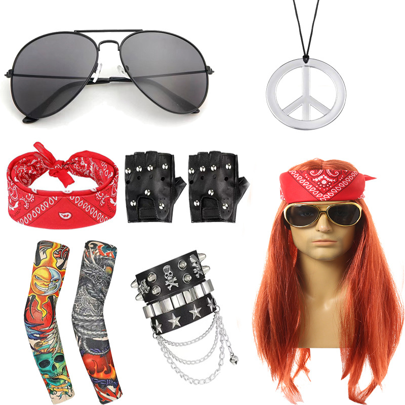 오렌지 스트레이트 헤어 + 6 종 세트 2