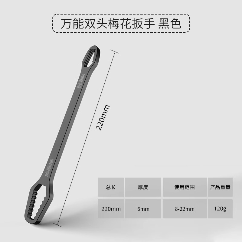 自紧万能扳手多功能双头呆扳子梅花眼镜扳手狭窄快速扳手工具|undefined