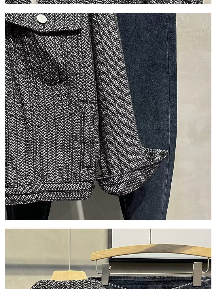 Men's Clothing foam jacket trendy handsome men's design tops autumn clothes_voghion.com