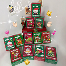 兼容乐高圣诞节雪人圣诞树火车积木儿童益智拼装玩具摆件跨境盲盒