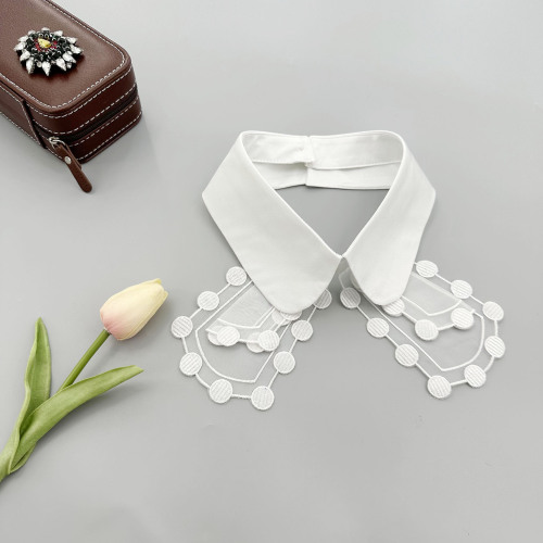 Embroidered Bow Tie Fake Collar New Best Selling Fashion Chiffon Collar