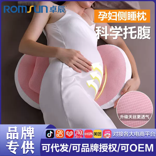 Zhuochen Pregnancy Pillow Side Sleeping Pillow Belly Support Waist Protection U-Shaped Pillow Pregnancy Sleeping Pillow Side Sleeping Waist Support Pillow