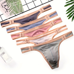 新款 經典男士情趣創意內褲時尚可調大小開扣丁字t褲廠家一件代發