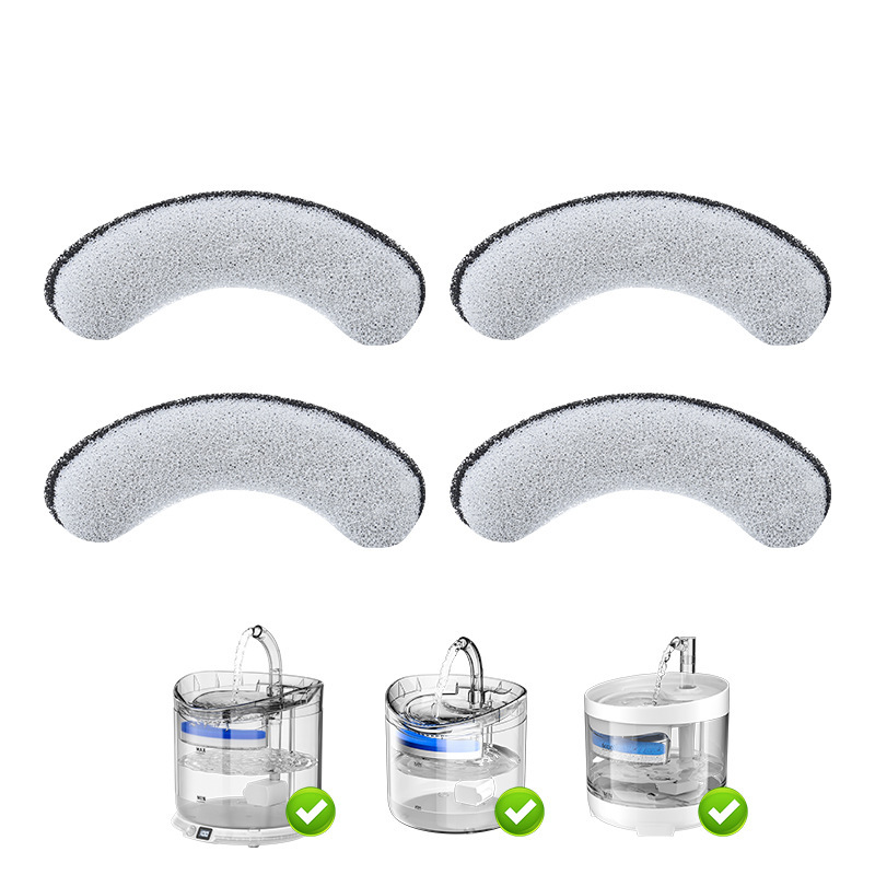 Filtros para bebedores de agua para mascotas adaptados a una variedad de bebedores de agua para gatos multifiltración de cabello de filtro de algodón carbón activado