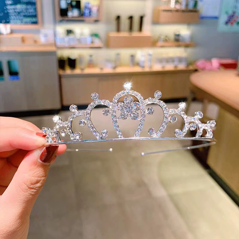 Корона головная уборка для девочек Детские высококлассные хрустальные короны подарок на день рождения принцесса детская шпилька для волос для невесты