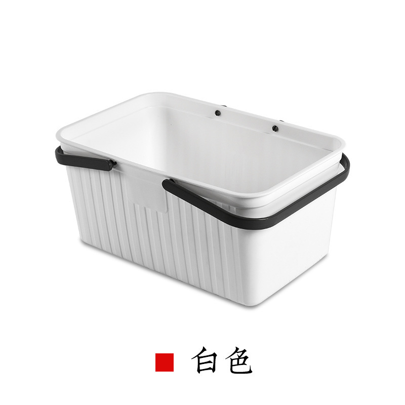 Cesta de baño cuadrada portátil de plástico cesta de almacenamiento de baño cesta de almacenamiento de artículos diversos cesta de lavado cesta de baño