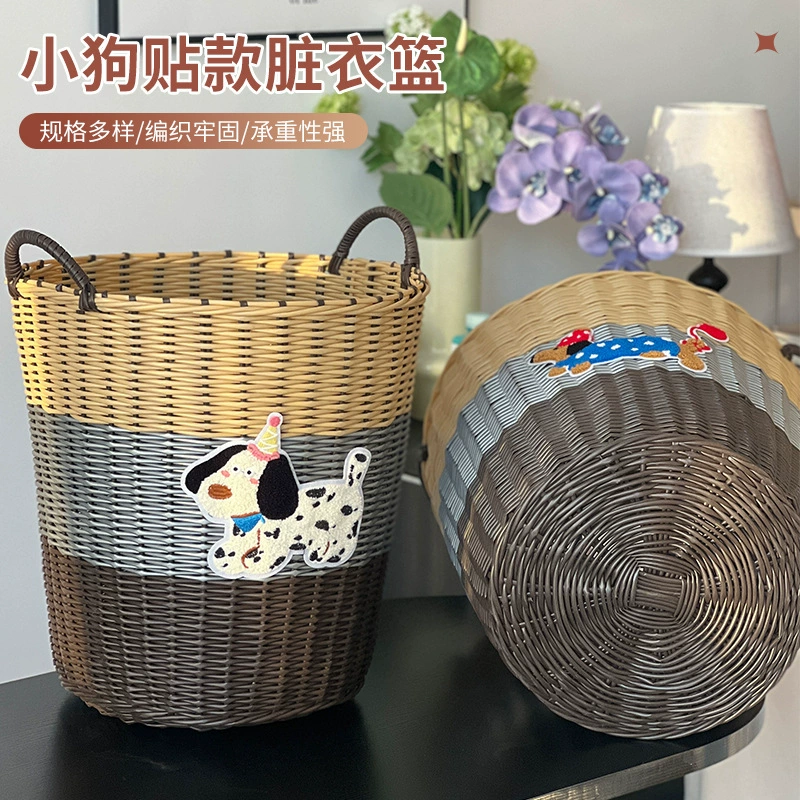Storage system, plastic woven laundry basket, big capacious storage basket