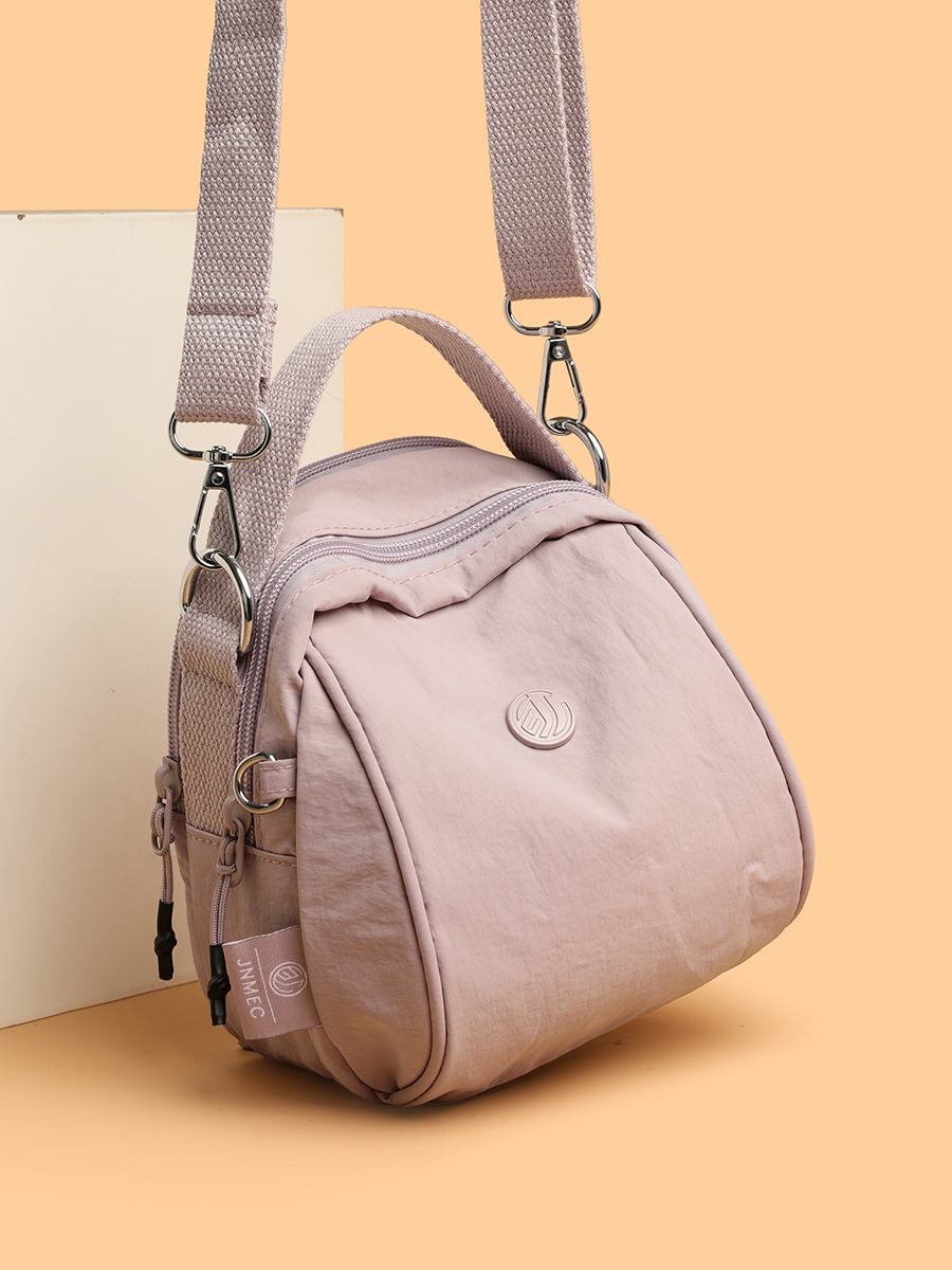 Cross-Border New 2026 Casual Shell Bag, Single Shoulder, Hand-Held, Cross-Body Small Bag, Large Capacity, Water-Resistant, Simple Nylon Fabric Bag