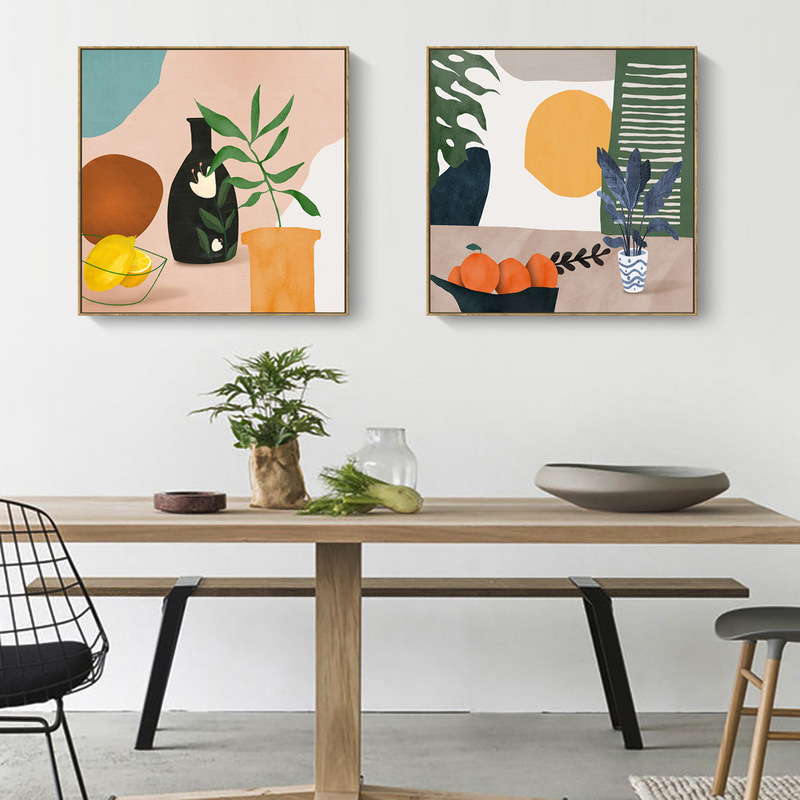 Living Room Decorative Painting Nordic Ins Morandi Art Abstract Orange Plant Restaurant Restaurant Hotel Homestay Hanging Painting Living Room Decorative Painting Nordic Ins Morandi Art Abstract Orange Plant Restaurant Restaurant Hotel Homestay Hanging Painting