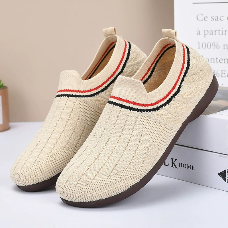 Старая пекинская обувь из ткани женская летняя педаль полые женские туфли