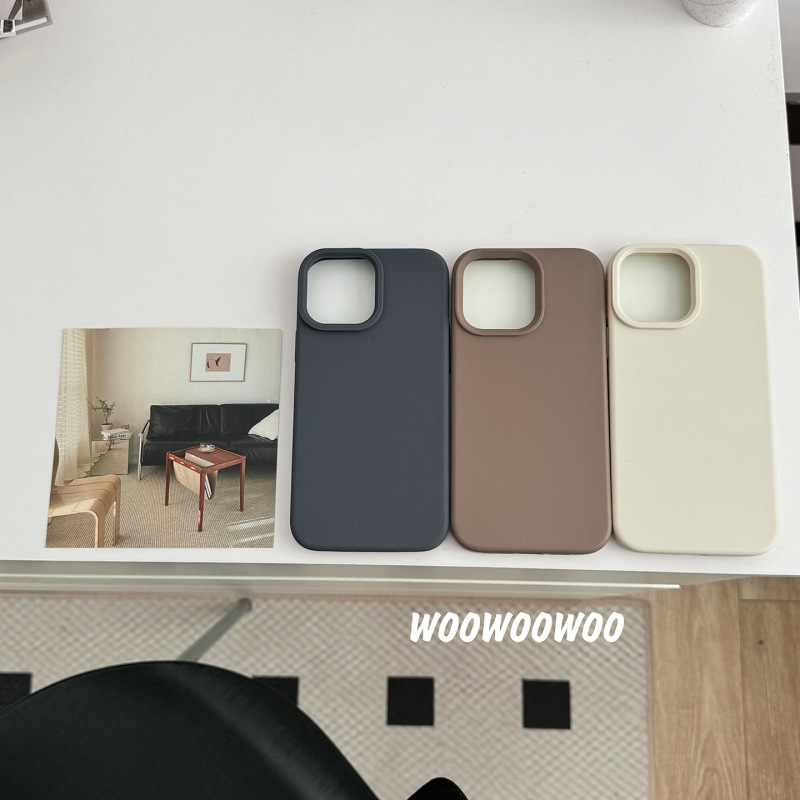 小衆高級感液体シリカゲル携帯ケースはリンゴ14 iphone15 promaxの新型13/12/11カップルのシンプルな純色15pro全包転倒防止保護ケースを適用している|undefined