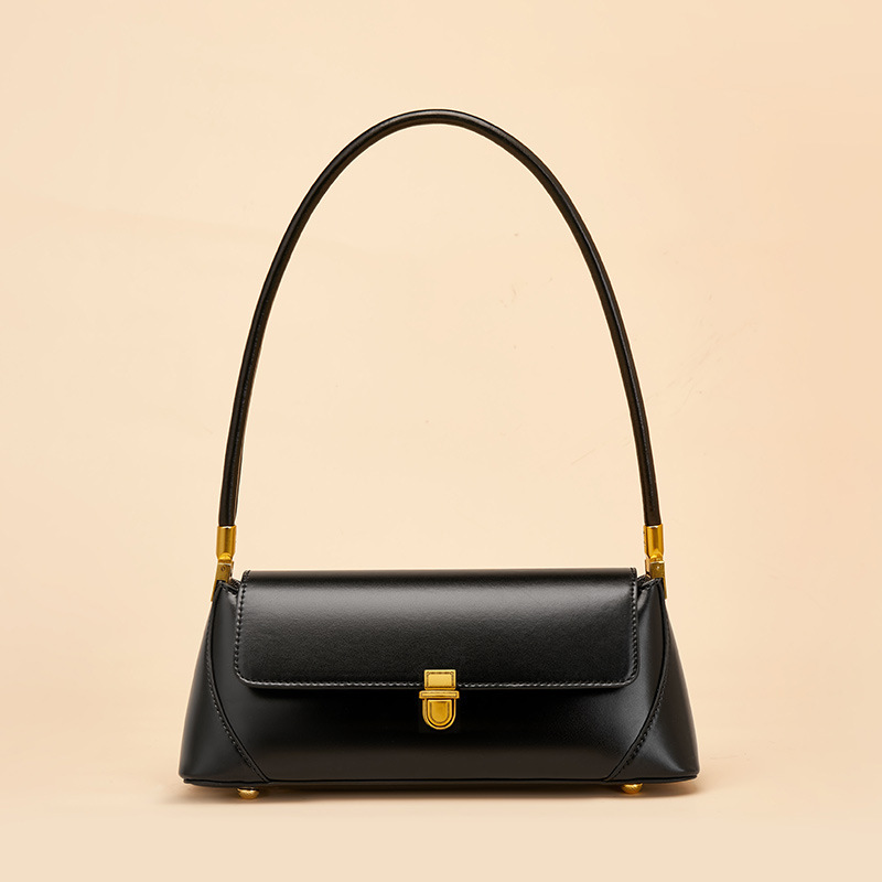 Niche Baguette Bag For Women 2025 New Arrival Genuine Leather Trendy Underarm Bag Summer French Style Shoulder Bag - Thumbnail 6