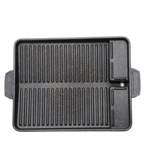 Korean barbecue plate, Korean-style barbecue plate, mineral stone non-stick barbecue plate, home user, outdoor use, portable camping stove barbecue plate