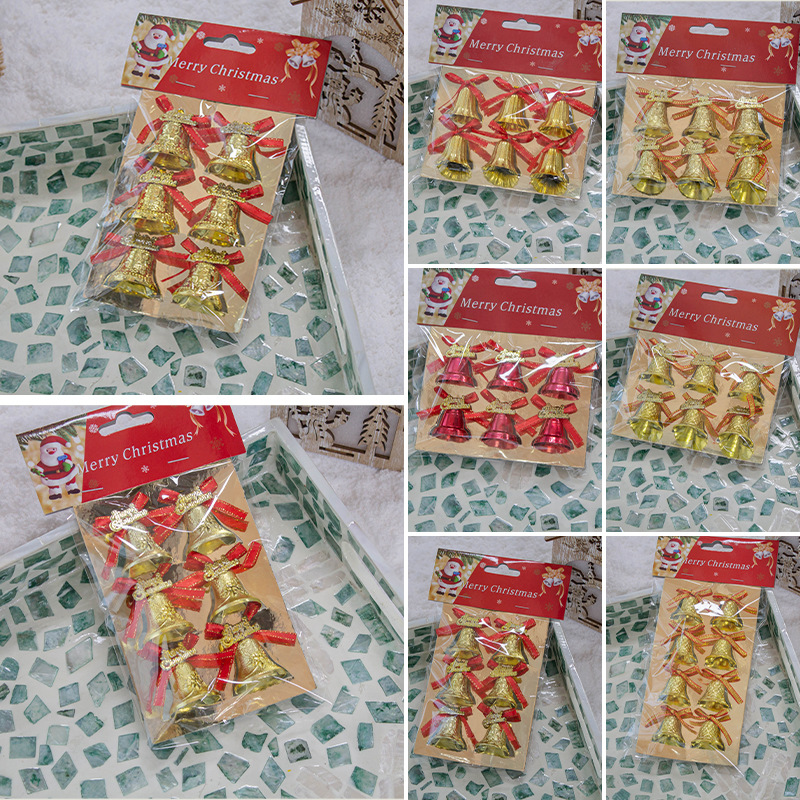 Decoraciones de Navidad personalizadas de plástico 3cm campana colgante decoración creativa de Navidad colgante hecho a mano