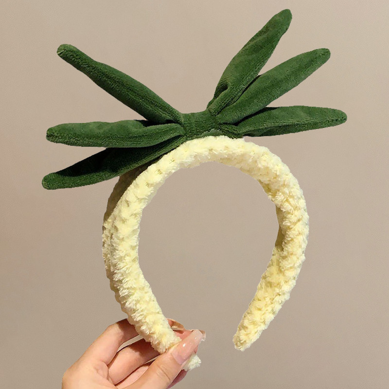 搞怪可爱蘑菇发箍女高颅顶洗脸头箍高级感洋气时尚创意网红发饰品|undefined