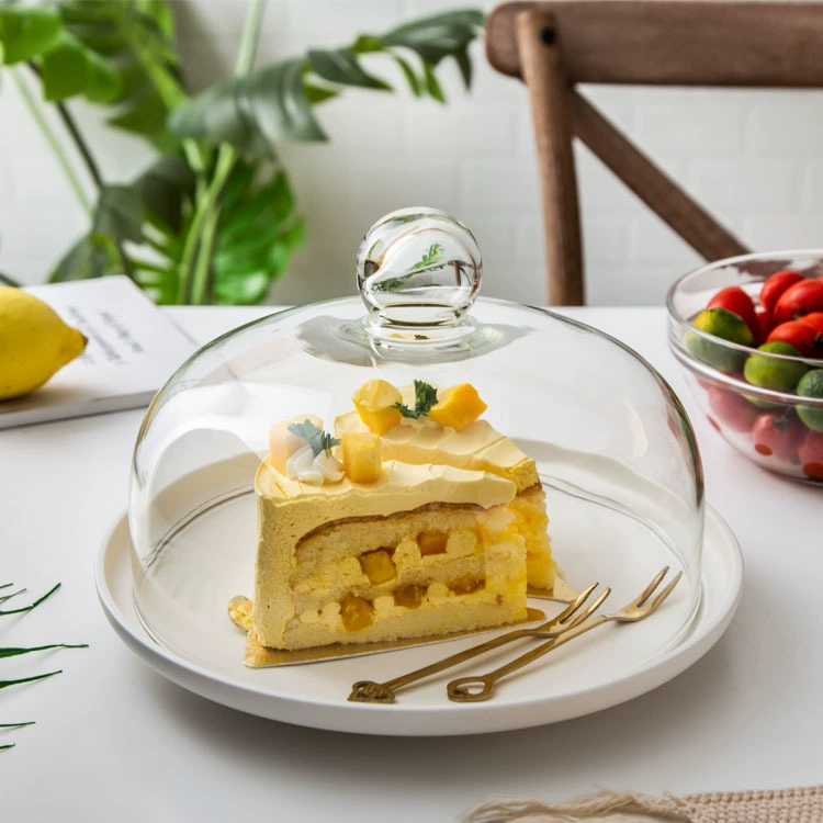 Кондитерский стеклянный купол, пищевой прозрачный колпак от пыли, диаметры 8,5–30 см
