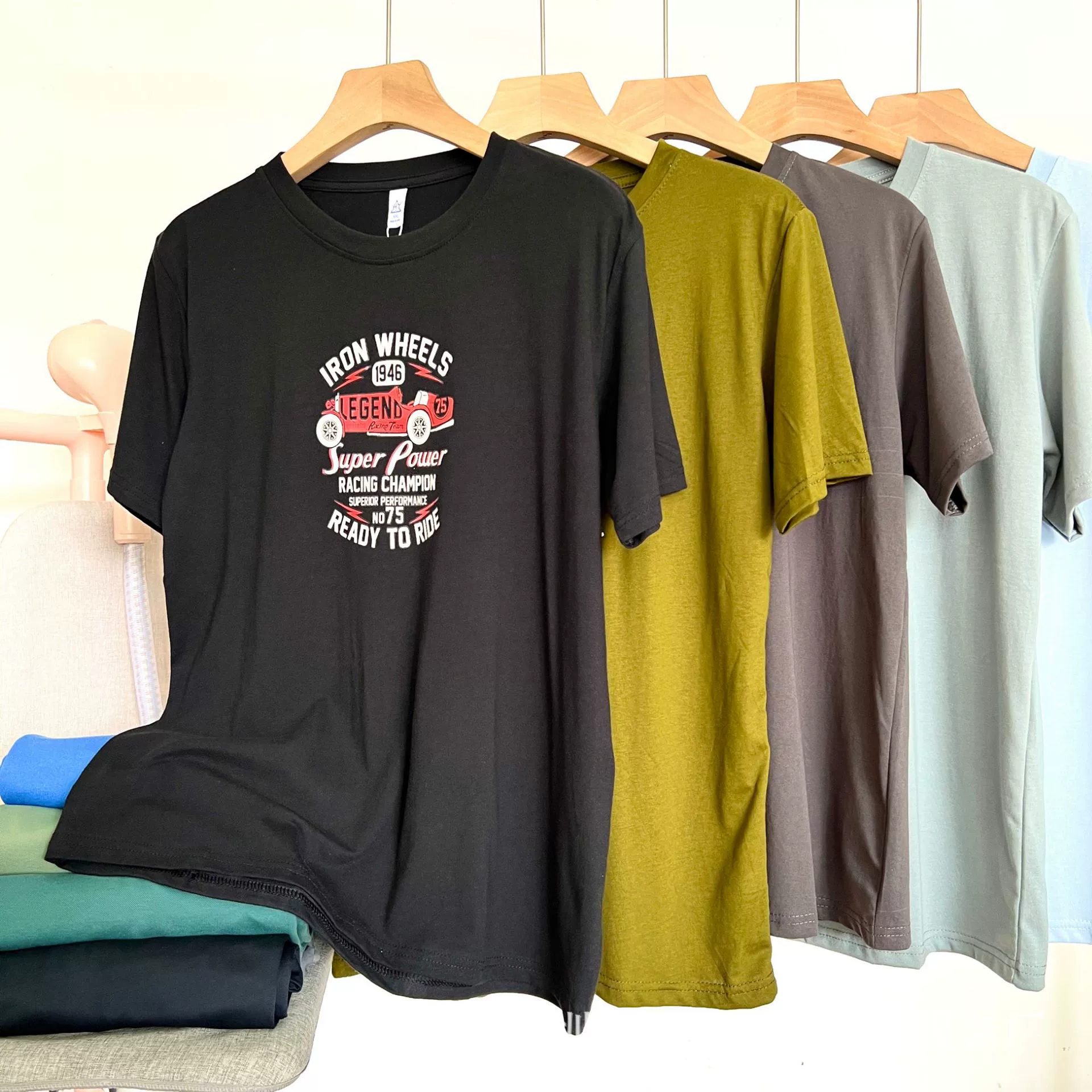 Футболка с короткими рукавами свободная мужская летняя хлопчатобумажная 2024 новый большой размер прилив мужская рубашка с половиной рукава