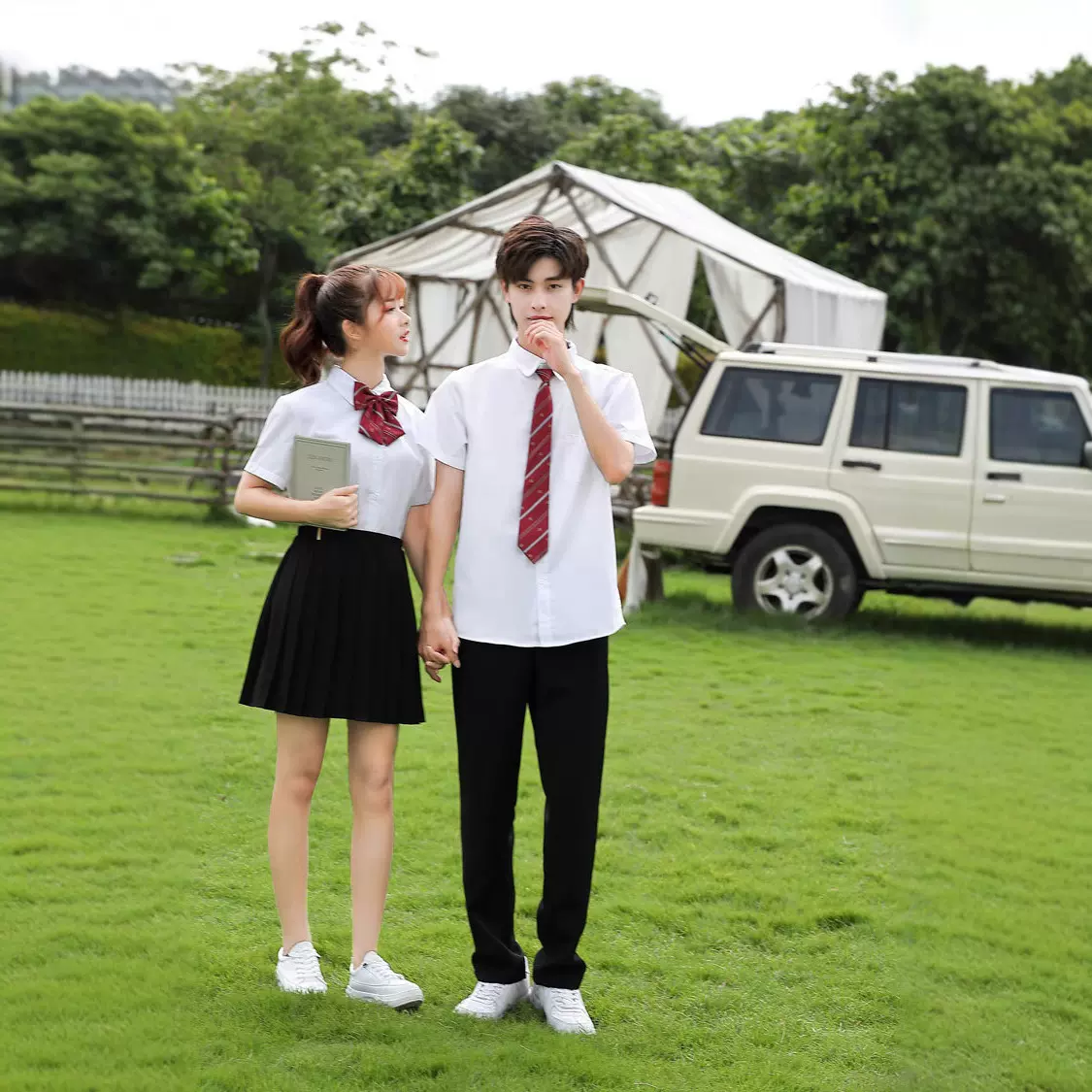大合唱团演出服初高中学生毕业班服长裙套装女白衬衫朗诵比赛服装