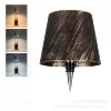 Cylindrical wine bottle lamp-plastic-three-color dimming-spire-black gold