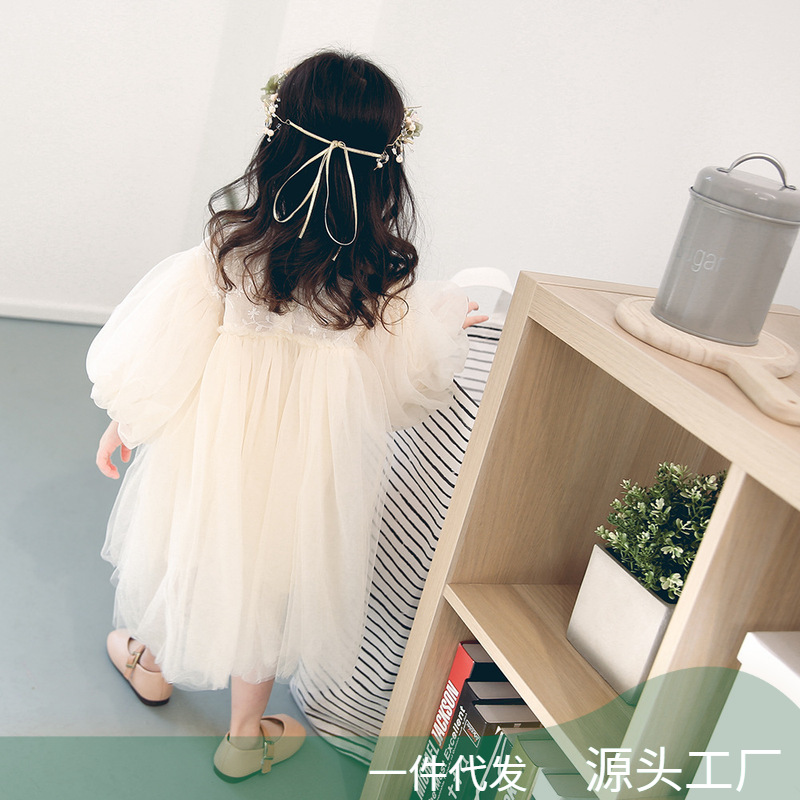 Aibao paraíso otoño niñas vestido de malla bebé dulce princesa vestido de bebé