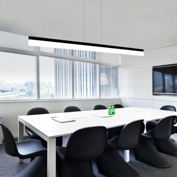 New LED chandelier acrylic one-word strip office Hotel bar studio office lighting restaurant lamp