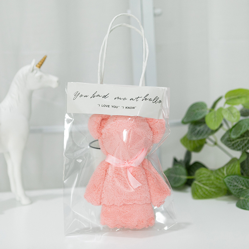 산호 벨벳 곰-핑크 + 휴대용