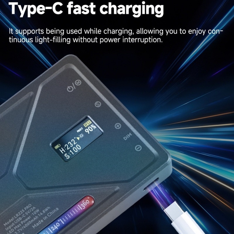 Control de APP Cámara RGB Luz de bolsillo Video en vivo Fotografía profesional Luz de iluminación Cámara a todo color Luz de relleno de teléfono móvil