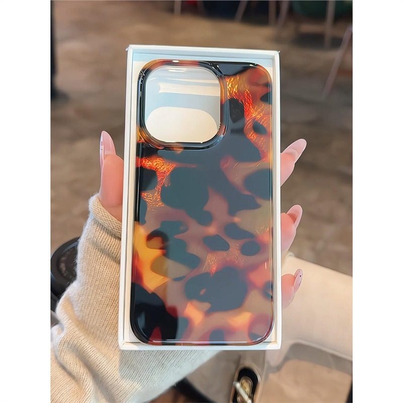 秋冬ギャルのレトロなべっ甲のヒョウの紋様はiphone16 promaxのリンゴの15携帯の携帯のケースの14新型の13女を適用します。|undefined