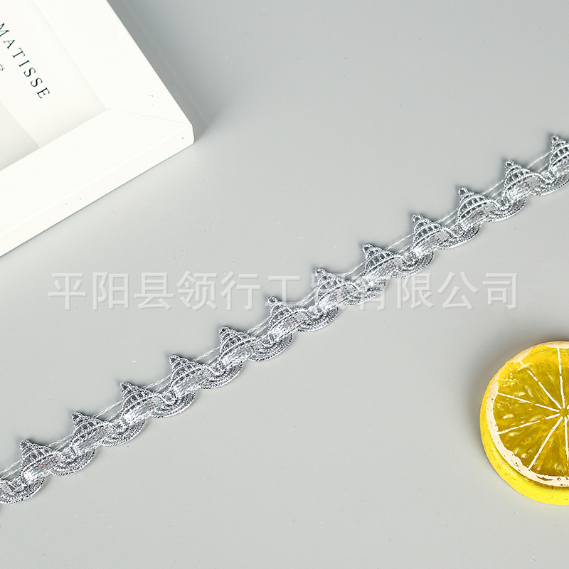 2,3 cm oro plata artesanía encaje gran pagoda artesanía encaje sombrero ropa accesorios encaje joyería