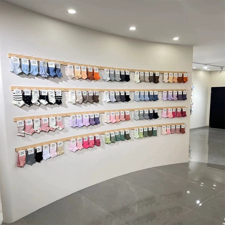 实木袜子展示架挂架实木大板加厚加宽结实上墙式网红款服装首饰|undefined