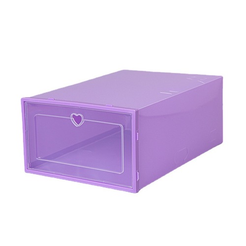 New Style Storage Box Plastic Solid Color Modern Simple Up-and-Down Opening Storage Gadget Dustproof Shoe Storage Box Wholesale