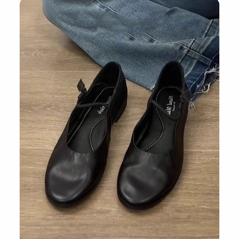 Scarpe mary jane in vera pelle da donna décolleté basse comode_voghion.com