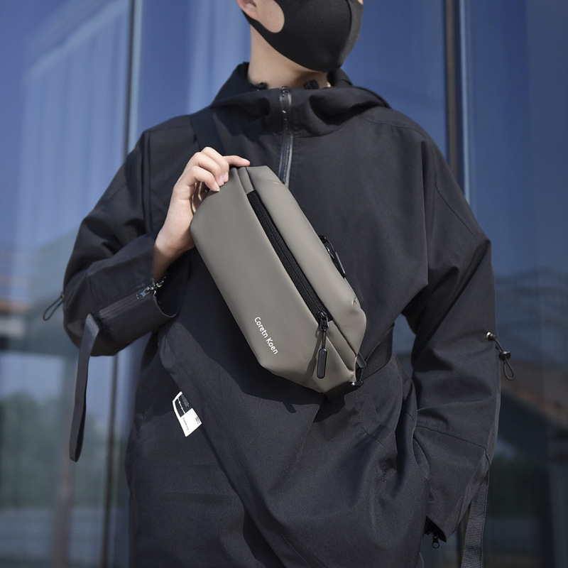 Bolso de pecho para hombre, gran capacidad, impermeable, estilo casual y de negocios, bandolera ajustable