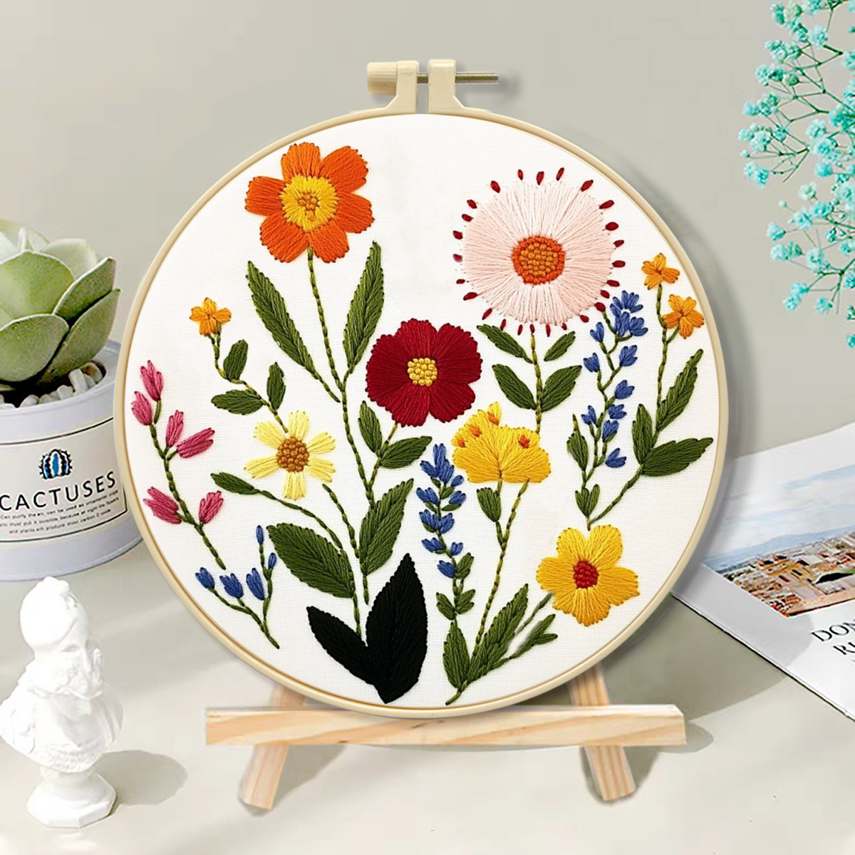 Serie de flores I - - paquete de materiales básicos (con instrucciones de bordado de aguja)