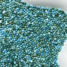 天然原矿松石湖北松蓝松绿松戒面平底素面2mm镶嵌裸石钟表首饰配